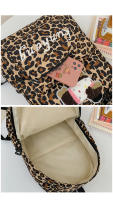 Bolsa de la escuela ins viento Japón y Corea campus estampado de leopardo de dibujos animados masculino y femenino estudiantes mochila de escuela media estudiante bolsa de la escuela bolsa de ordenador mochila de gran capacidad - details 8