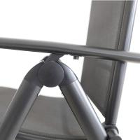 Plegable de aluminio Korfu, 67 x 59 x 113 cm, Carbón - details 6
