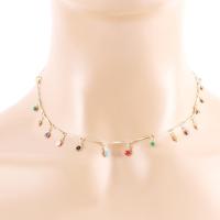 Gargantillas de bola pequeña de cuentas de una sola capa para el cuello, accesorios de moda, collares de joyería, cadena de clavícula - details 7