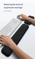 Almohadilla de Protección para Pulsera y Teclado Textura de Masaje Almohadilla de Escritorio para Juegos y Oficina Algodón de Memoria - details 1