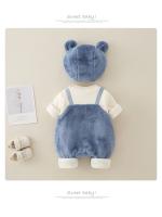 Conjunto de Invierno para Bebés y Niños Pequeños Ropa de Harén de Terciopelo Grueso de Una Pieza - details 5