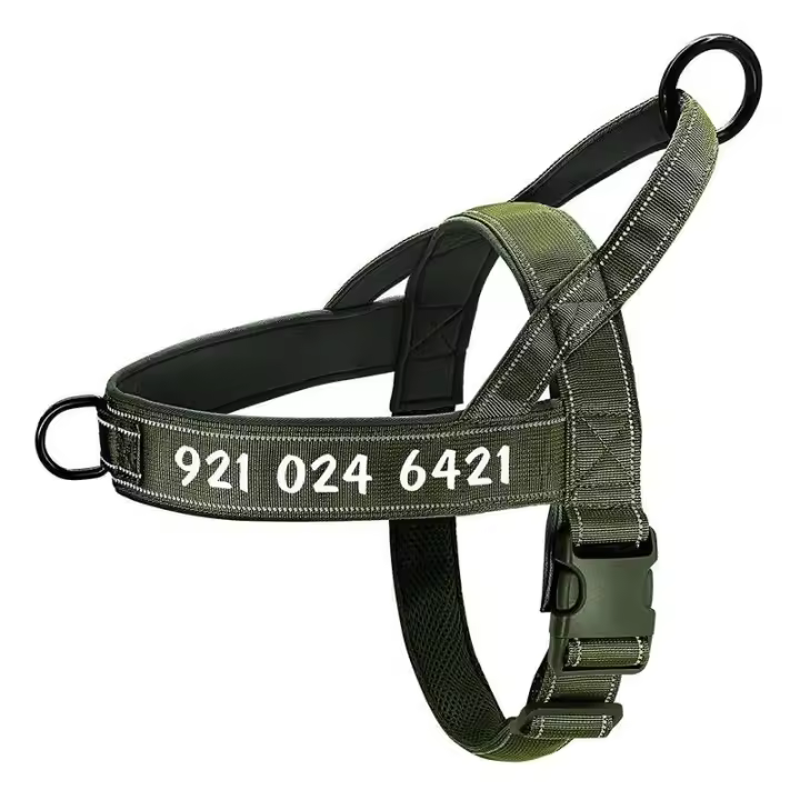 Arnés de Nailon personalizado para Perros, Chaleco reflectante sin Lágrimas para Perros medianos y grandes, suministro de entrenamiento para Pastor Alemán - 1