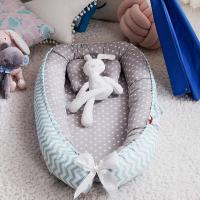 Cama de bebé para recién nacidos,Cuna Portátil Para Bebé 85x50cm Con Almohada Y Parachoques Algodón ,Alfombra de Juego Plegable para Bebés cesta de dormir infantil para 0-24 meses - details 0