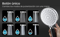 Newentor-Cabezal de ducha de mano con filtro de aniones, alta presión, 6 modos de pulverización, ahorro de agua - details 3