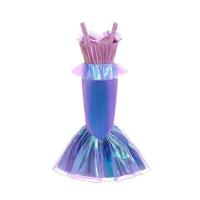 AmyStylish Niñas Princesa Sirena Ariel Cosplay Halloween Fiesta de Cumpleaños Verano Playa Vacaciones Vestido - details 24