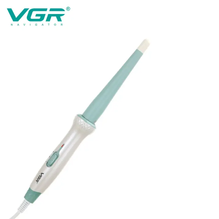 VGR profesional forma de cono rizador de pelo de cerámica plancha rizador varita rodillos Waver herramientas de estilismo calor rápido eléctrico rizado V-586 - 1