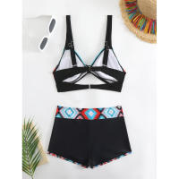 Nuevo traje de baño de dos piezas, bikini estampado de talla grande, traje de baño para mujer - details 20