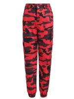 Pantalones de talle medio para mujer, cargo de camuflaje suelto para pantalones cómodos - details 19