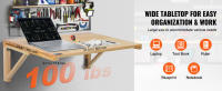 SucceBuy Mesa plegable montada en la pared, 31.5" x 23.62", escritorio de madera con hojas abatibles, escritorio flotante con soporte de hierro, plegable - details 3