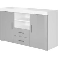 Aparador para Salón Comedor Moderno, Mueble TV de Blanco Brillo, 140x80x40 cm - details 1