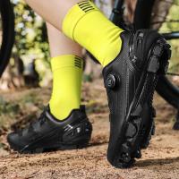 Zapatillas de ciclismo para hombre, calzado para bicicleta de montaña, Compatible con el sistema SPD, calas de Pedal para montar en exteriores e interiores - details 4