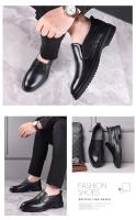 Nuevos zapatos de vestir con cordones y punta redonda informales de negocios para hombres de piel de vaca - details 6