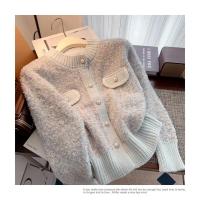 Chaqueta tipo suéter de estilo francés para mujer, cárdigan de punto súper hermoso grueso y de alta gama para otoño e invierno - details 20