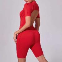 Monos Deportivos de Yoga Fiess Mangas Cortas, Espalda Abierta, Talla Única para Mujeres - details 12