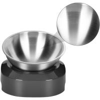 Comedero elevado para gatos, cuenco de acero inoxidable para gatos, diseño inclinado, cuenco de comida para gatitos - details 4
