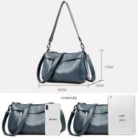 Bolso de tres capas de piel suave para mujer, bolso de hombro de gran capacidad, cruzado, versátil - details 0