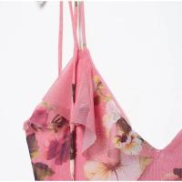 OUWU-Conjuntos de falda larga con estampado floral elegante Y2k, chaleco sin mangas con volantes, tops, paquete de cadera, falda maxi, conjunto de 2 piezas para mujer - details 2