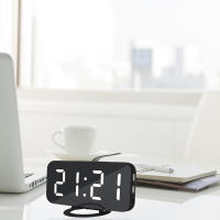 Despertador y base de carga 2 en 1, reloj Digital, puede cargar el teléfono, pantalla LED, espejo, Snooze - details 27