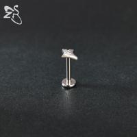 ZS 1 pieza 16G Piercing de labio Labret de acero inoxidable para mujeres y niñas, colorido, con forma de luna y mariposa, para cartílago, tragus y hélice, 8MM - details 12