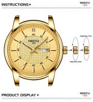 Reloj de Negocios de Acero Inoxidable NIBOSI de Cuarzo Reloj de Cuarzo de Lujo para Hombres - details 6