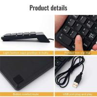 Universal numeric keypad USB Wire  number keycap for Laptop Desktop PC Computer Numpad 18 Keys Keyboard Accountant - details 1