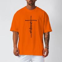 Mens Mesh Loose Oversized Fit Half Sleeve T-shirt with Dropped Shoulder Retro Fitness T Shirt Summer Gym Bodybuilding Tops Tees - details 11