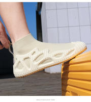 Calcetines altos de marca para hombre, zapatos deportivos antideslizantes para jóvenes a la moda, zapatos para caminar transpirables informales para exteriores, zapatillas de deporte para parejas - details 16