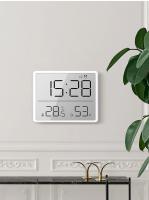 Reloj despertador ultrafino LCD pantalla grande higrómetro de temperatura Digital reloj despertador Simple diseño magnético relojes de decoración de escritorio - details 15