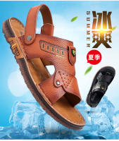 Sandalias de Hombre de Cuero Genuino Comodidad y Frescura en Verano Antideslizantes para Uso Exterior - details 2