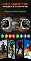 Reloj inteligente 1,85 pulgadas HD pantalla grande NFC Reloj inteligente hombres Bluetooth llamada presión arterial GPS al aire libre seguimiento deportivo Smarthwatch brújula esfera personalizada salud Smartwatch - details 14