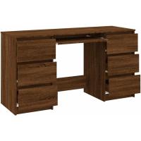 Escritorio Mesa Trabajo Estudio Muebles de Oficina Despacho Ordenador Decoración Capacidad de Almacenamiento de Madera Contrachapada Roble - details 55