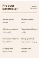 Auriculares de traducción Ai en tiempo real, traductor de 144 idiomas sobre los auriculares |   Auriculares Bluetooth abiertos con pantalla táctil inteligente |   Auriculares abiertos inalámbricos verdaderos Bluetooth 5.4 - details 43