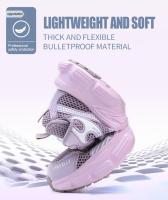 Zapatos de seguridad con cabeza de acero para mujer con botones de verano, zapatos de trabajo para mujer de fábrica con parte superior transpirable - details 5