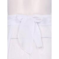 Faldas largas transparentes para mujer, faldas latino Tango salón baile Flamenco lírico, falda dobladillo ancho cintura alta de - details 6