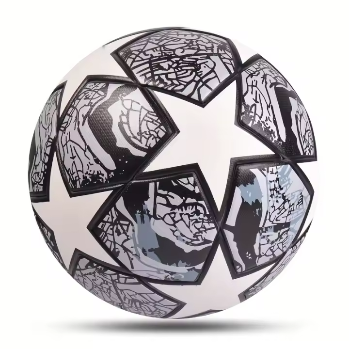 Balón De Fútbol Profesional De Cuero PU, Tamaño Estándar, Resistente Al Desgaste, Para Entretenimiento Familiar - 1