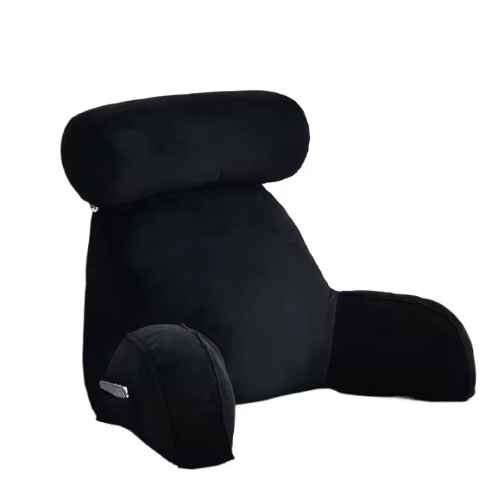 Almohada de Espalda Grande para Adultos Almohada de Lectura Desmontable con Bolsillos Laterales y Cuello 75*40*40cm Ropa de Cama y Baño - 1