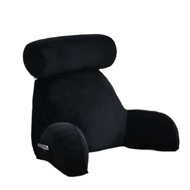 Almohada de Espalda Grande para Adultos Almohada de Lectura Desmontable con Bolsillos Laterales y Cuello 75*40*40cm Ropa de Cama y Baño - 1