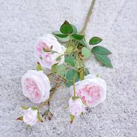 Ramo de rosas artificiales de 6 cabezas, flores de rosas de seda exquisitas de plástico, flores falsas realistas que no se decoloran, decoración del jardín del hogar - details 10