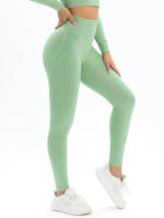 Mallas de Yoga sin costuras para mujer, pantalones deportivos de cintura alta, Leggings de gimnasio, pantalones de entrenamiento de realce, Leggings para correr y Fitness - details 24
