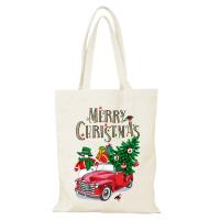 Bolso de mano de lona con dibujos animados para mujer, regalo de Año Nuevo, bolsos de Feliz Navidad, bolso de mano para mujer, bolsas de tela, bolso de compras ecológico - details 9