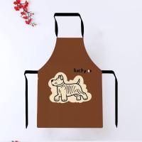 Delantal de cocina antisalpicaduras, diseño de dibujos animados, delantal de cocina resistente a la suciedad, delantal ajustable de tela para el hogar, delantal para hornear, tareas domésticas - details 2