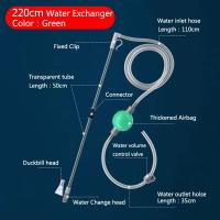 Cambiador de agua para acuario, bomba de aire, herramientas de limpieza, limpiador de grava, bomba de sifón al vacío con boquilla de filtro, nuevo - details 23
