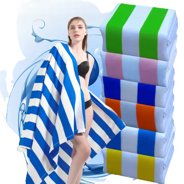 Toalla de playa grande de algodón 180 x 90 cm Ligera, sin arena, de secado rápido, absorbente, fina, adecuada para piscina, camping, playa, artículos de viaje, artículos esenciales para las vacaciones - 1