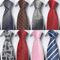 Corbata De Lienzo Clásica Para Hombre 56 Colores Floral Rayada 8cm Jacquard Para Negocios Bodas Y Fiestas Moda Adulto Material Poliéster - details 1