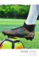 Zapatos de fútbol profesionales FG/TF para adultos, botas de fútbol de Punta larga antideslizantes, tacos altos de tobillo para niños pequeños, zapatillas de fútbol de hierba - details 20