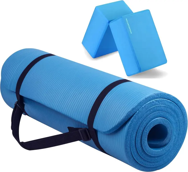 Fitvids Manta de Yoga de Alta Densidad Anti-Rasgada 1/2 Pulgada de Espesor - 1