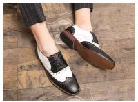 Vestido informal de cuero PU para hombre de alta calidad y zapatos formales Oxford de moda, estilo de oficina de negocios suave y cómodo - details 8