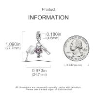 LAZA-Colgante de sombrero y flores para mujer, cuentas de plata de ley 925 con certificado de grado, para pulseras, collares, regalo de joyería - details 0