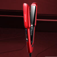 Plancha de pelo profesional con revestimiento cerámico, plancha de pelo con pantalla LCD Digital, rizador de calentamiento instantáneo de doble voltaje - details 0