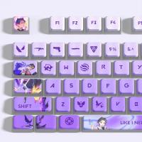 Valorant Clavo Keycap Set Anime dibujos animados lindo teclado gorras oem / ASA perfil 11/14/29/119keys teclados para teclado mecánico 75% MX Switch rosa púrpura artesano punto teclados Accesorios de juegos - details 9
